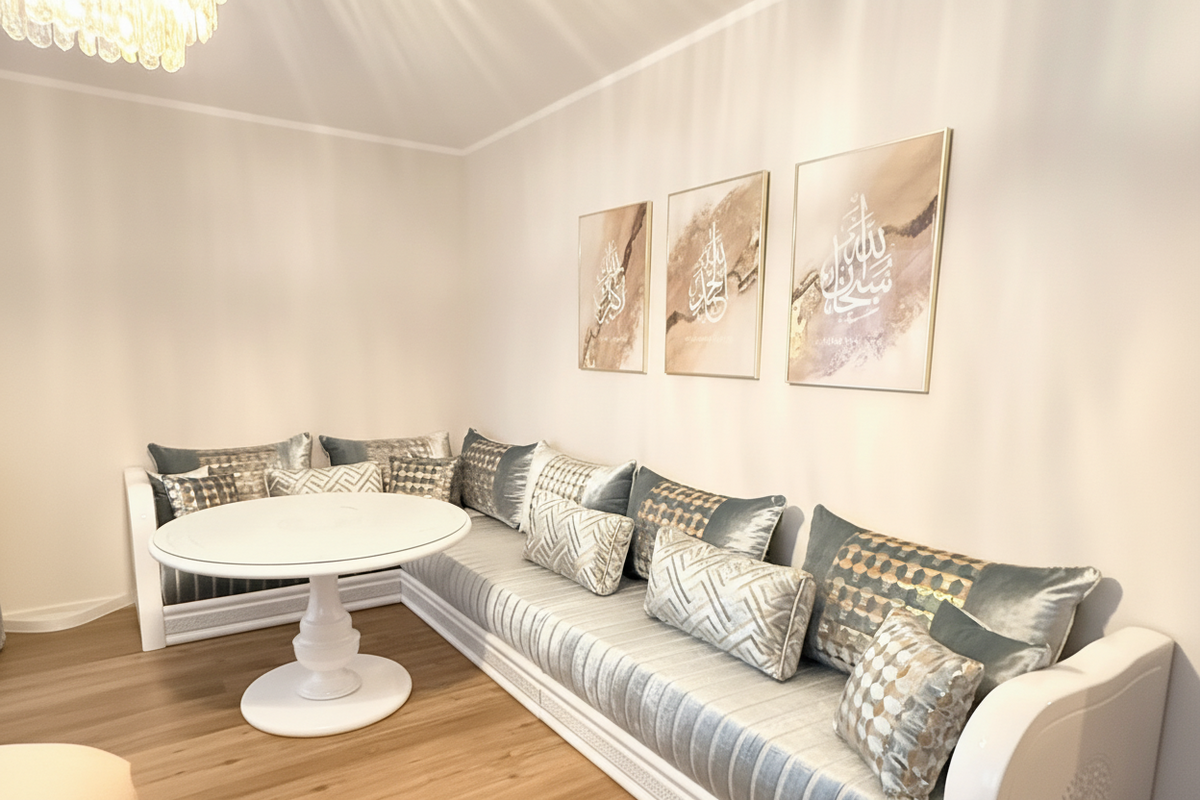 Marokkanisches Sofa nach Maß beige – Individuelles Design & höchster Komfor - Sadeqy Home