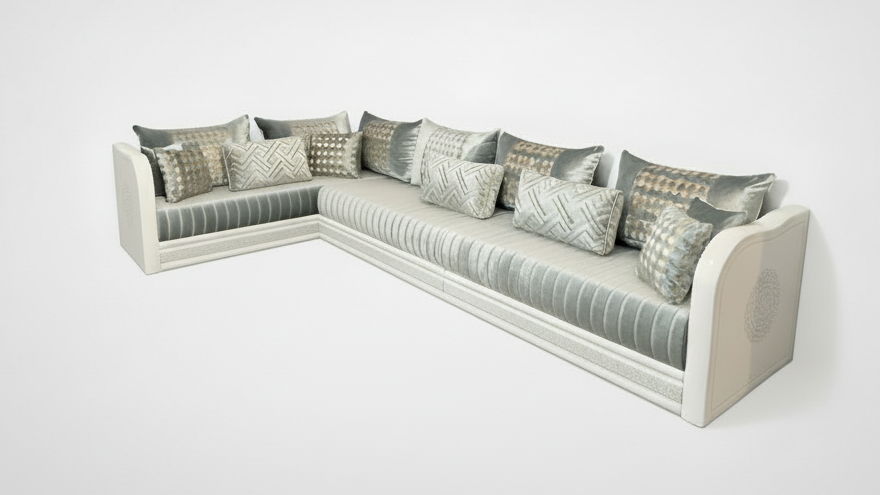 Marokkanisches Sofa nach Maß beige – Individuelles Design & höchster Komfor - Sadeqy Home