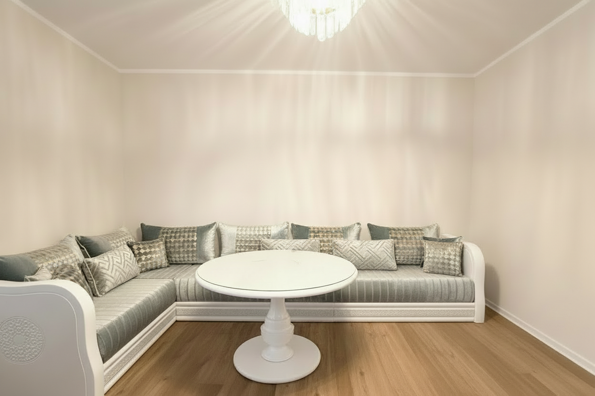 Marokkanisches Sofa nach Maß beige – Individuelles Design & höchster Komfor - Sadeqy Home