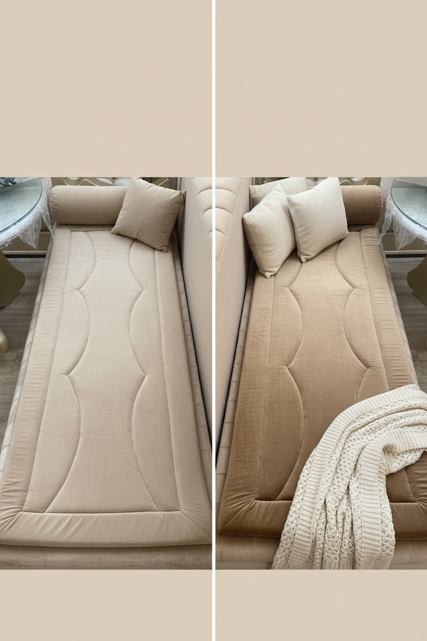 Topper nach Maß für Sedari & Sofa | Komfort-Auflage individuell gefertigt Blau - Sadeqy Home