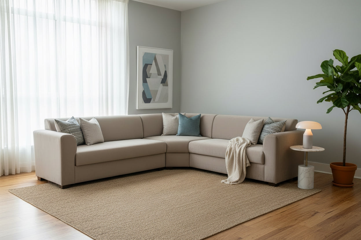 marokkanische Sofa in beige Taupe - Sadeqy Home