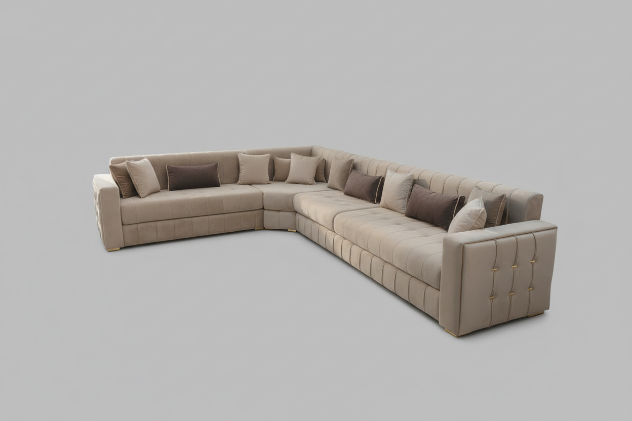 Marokkanisches Sofa Beige Taupe nach Maß - Sadeqy Home