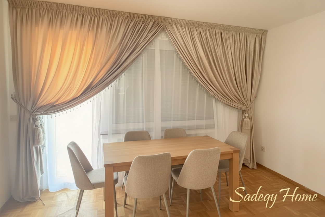 Marokkanische Gardinen nach Maß Beige - Sadeqy Home