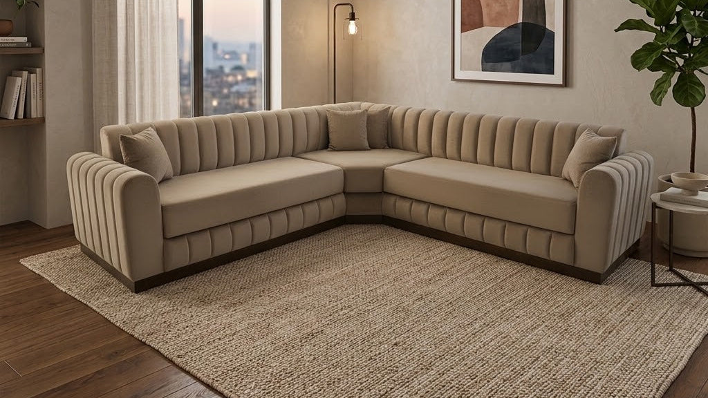 Marokkanisches Sofa nach Maß – Beige – individuelles Design