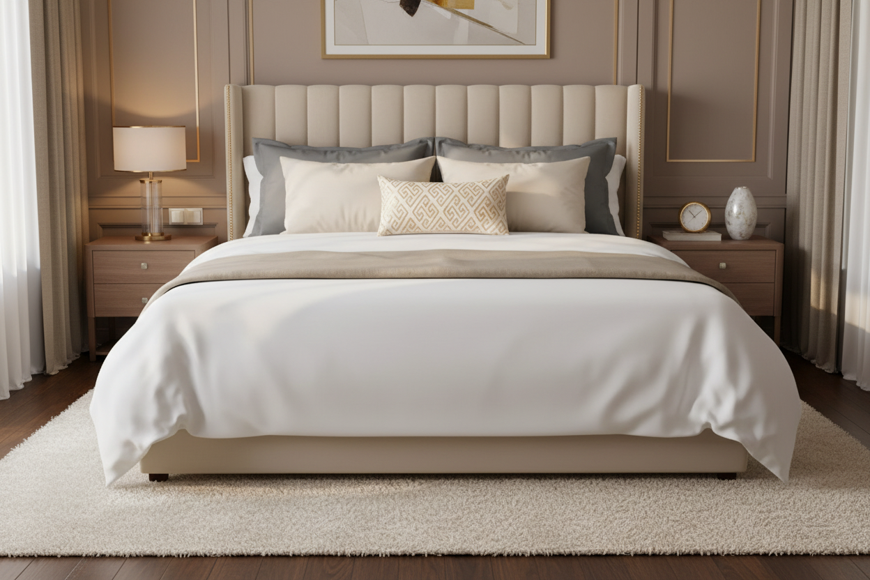 Deko kissen für sofa Beige gold muster gold 70x30 - Sadeqy Home