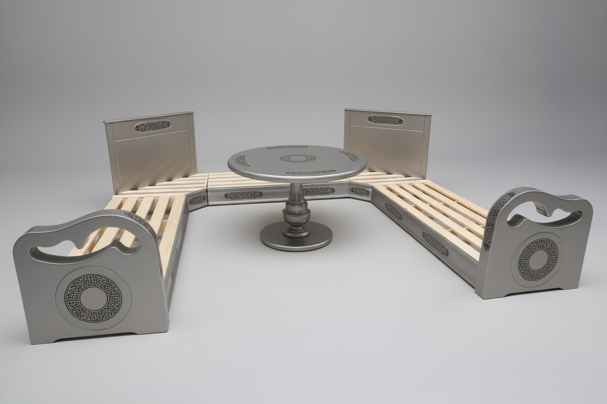 Sedari nach Maß – Exklusives marokkanisches Sofa individuell gefertigt Holz grau - Sadeqy Home