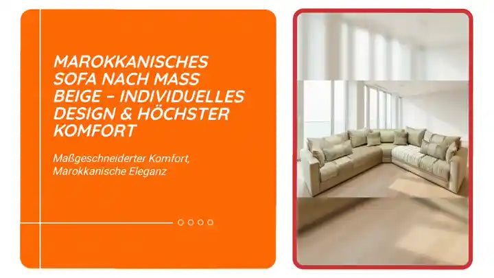 Marokkanisches Sofa nach Maß Beige – Individuelles Design & höchster Komfort by@Outfy