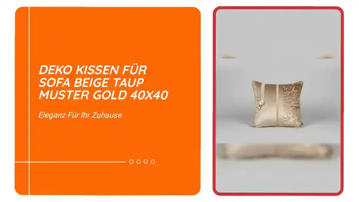 Deko kissen für sofa Beige Taup muster gold 40x40 by@Outfy