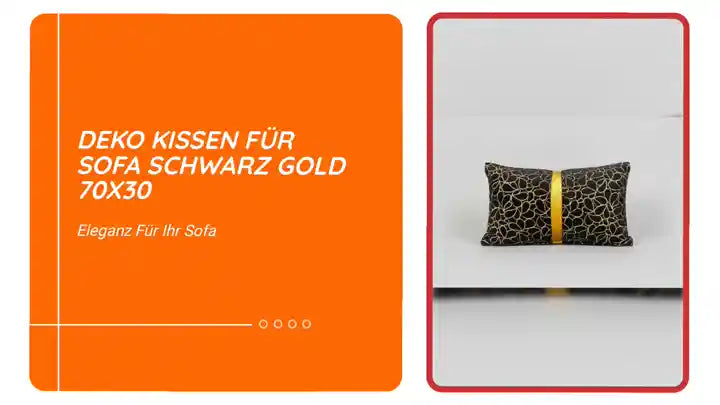 Deko kissen für sofa schwarz gold 70x30 by@Outfy