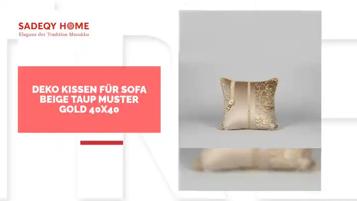 Deko kissen für sofa Beige Taup muster gold 40x40 by@Outfy