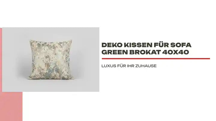 Deko kissen für sofa green brokat 40x40 by@Outfy
