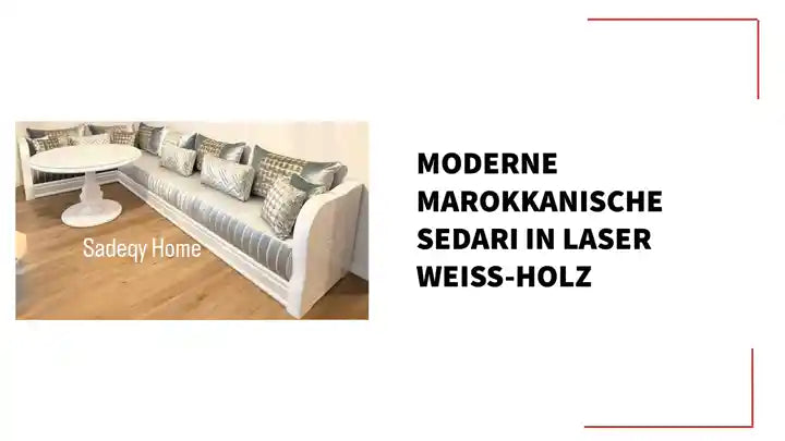 Moderne marokkanische Sedari in Laser Weiss-Holz by@Outfy