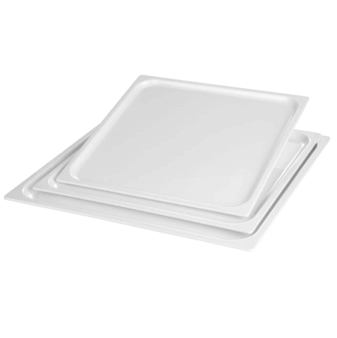 Serviertablett Servierplatte Platte melamin-tablett weiß Speisen Buffet - Sadeqy Home