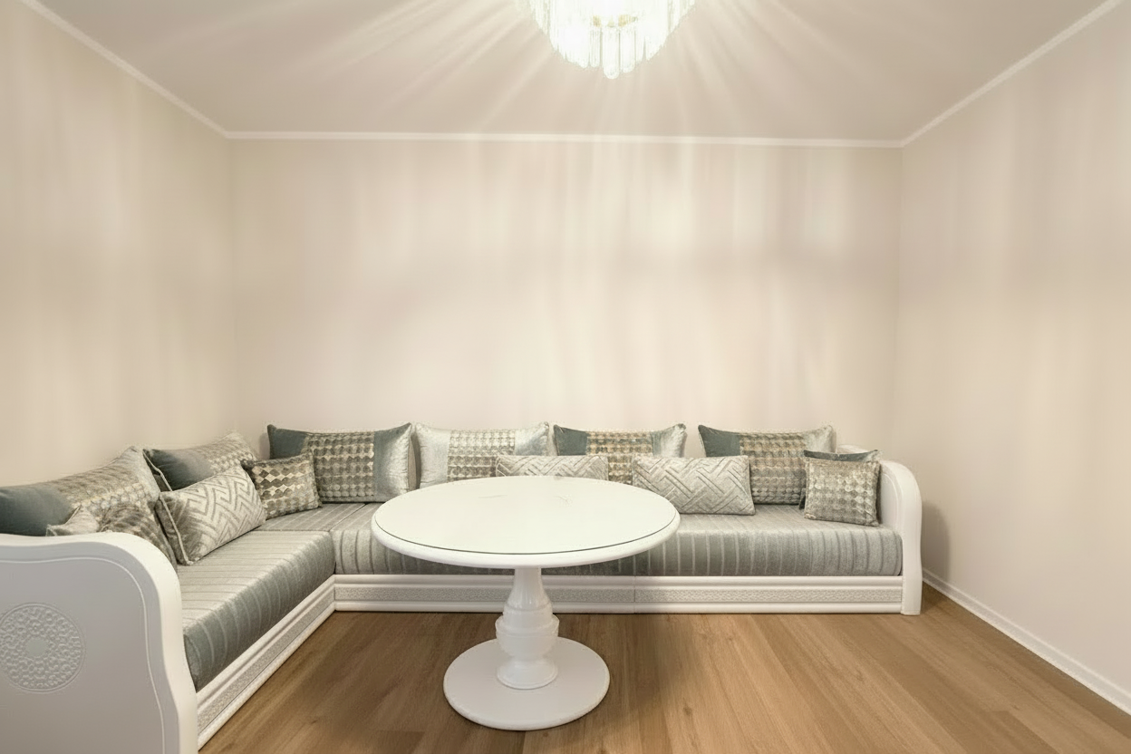 Marokkanisches Sofa nach Maß beige – Individuelles Design & höchster Komfor - Sadeqy Home