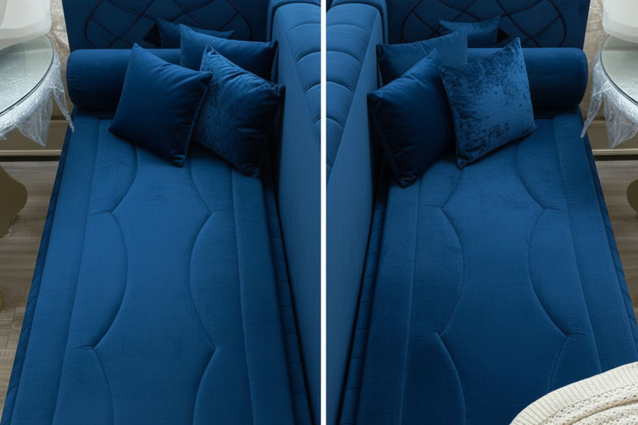 Topper nach Maß für Sedari & Sofa | Komfort-Auflage individuell gefertigt Blau - Sadeqy Home