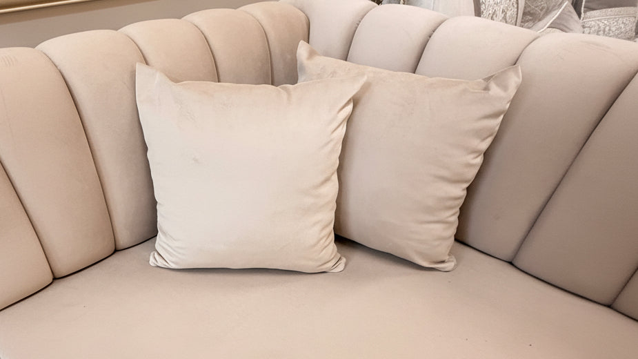 Marokkanisches Sofa nach Maß Beige Honig– Individuelles Design & höchster Komfort - Sadeqy Home