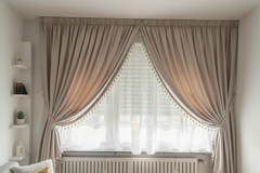 Marokkanische Gardinen nach Maß Beige - Sadeqy Home