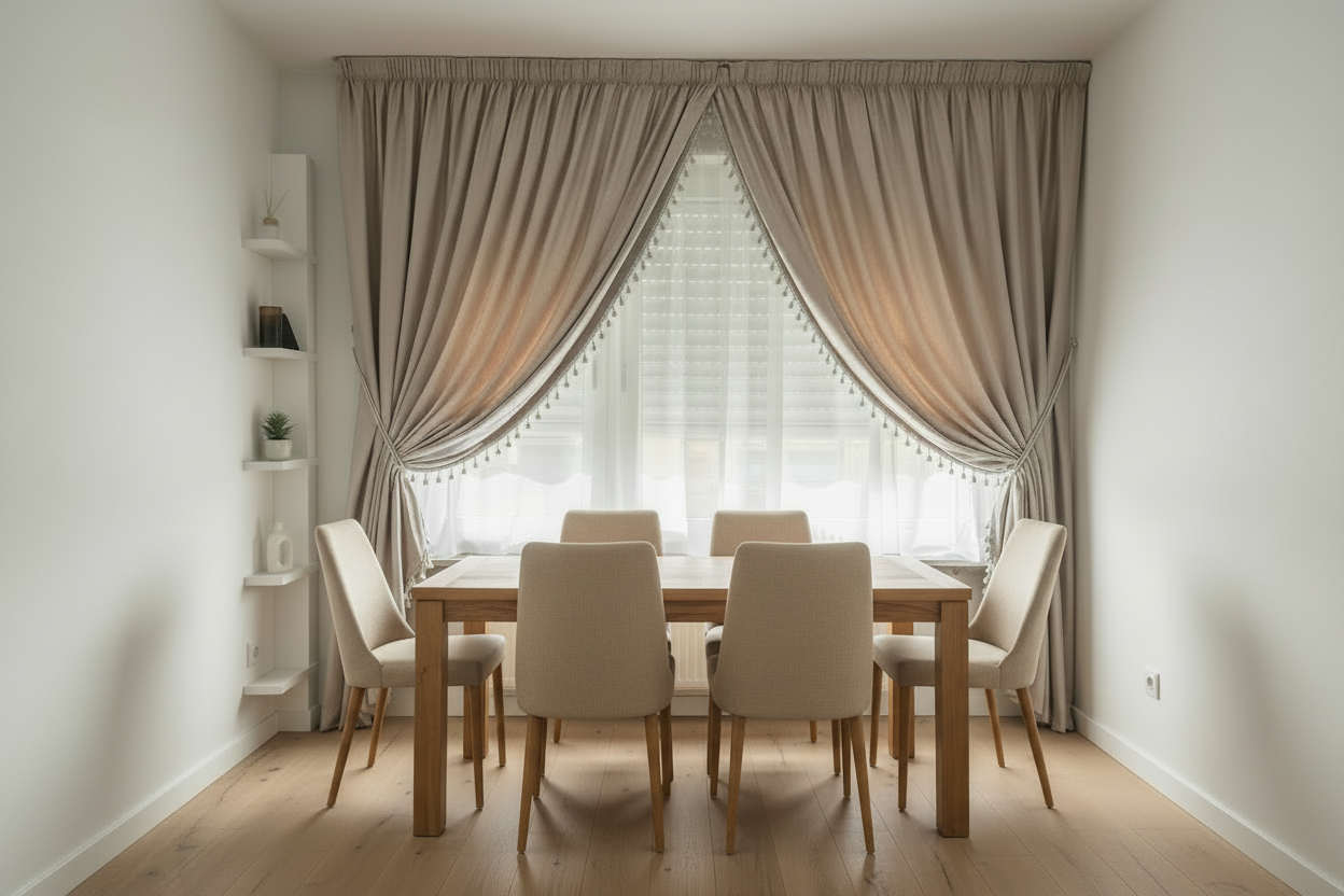 Marokkanische Gardinen nach Maß Beige - Sadeqy Home