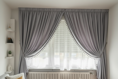 Marokkanische Gardinen nach Maß Grau - Sadeqy Home