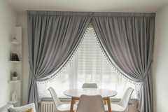 Marokkanische Gardinen nach Maß Grau - Sadeqy Home