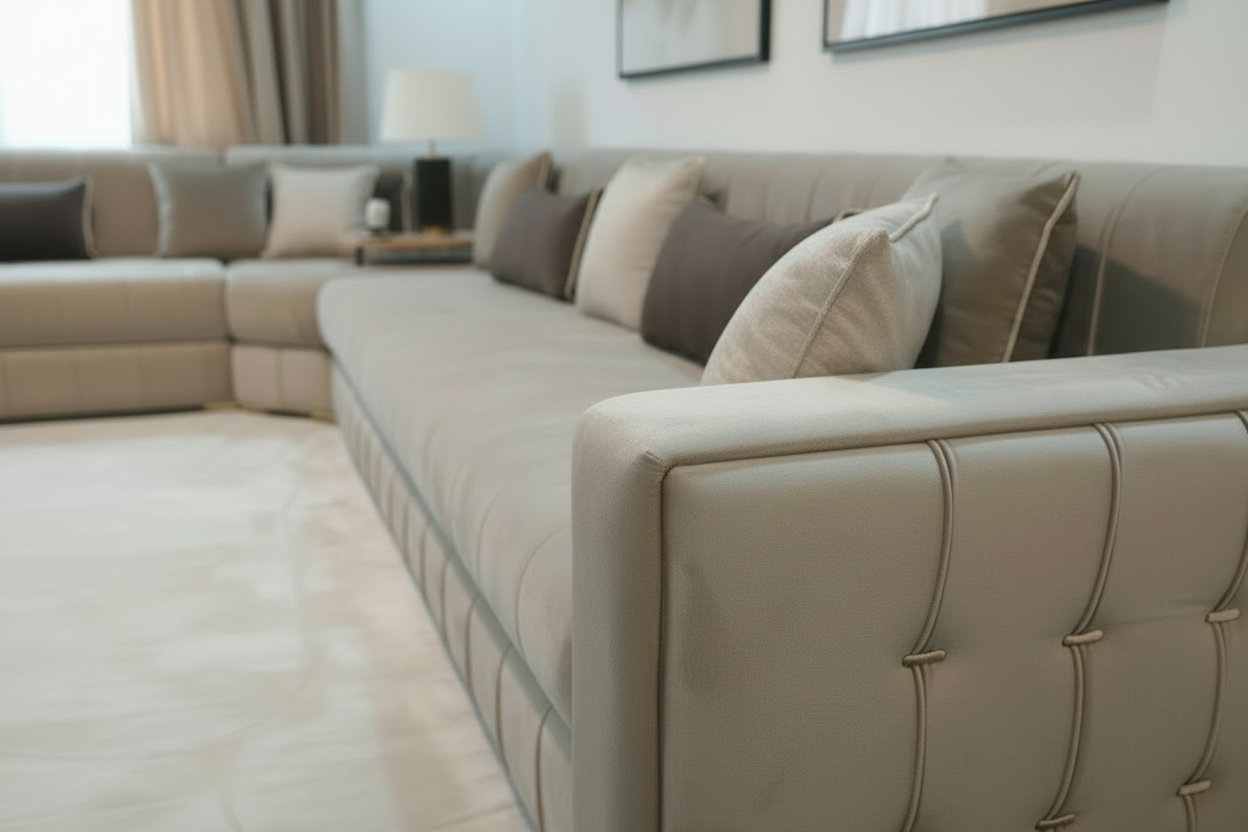 Marokkanisches Sofa Beige Taupe nach Maß - Sadeqy Home