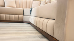 Marokkanisches Sofa nach Maß Beige Honig– Individuelles Design & höchster Komfort - Sadeqy Home