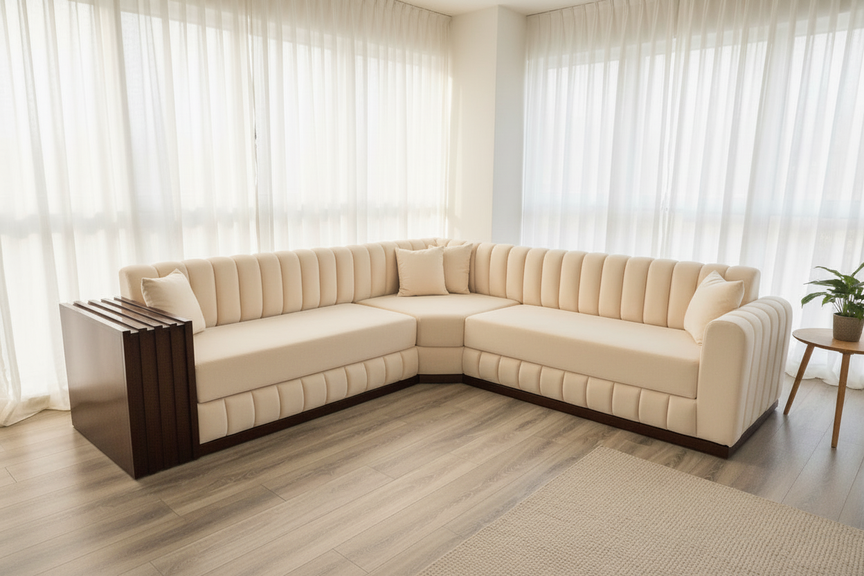Marokkanisches Sofa nach Maß Beige ivory– Individuelles Design & höchster Komfort - Sadeqy Home