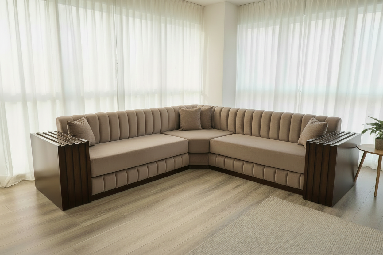 Marokkanisches Sofa nach Maß beige – Individuelles Design & höchster Komfort - Sadeqy Home