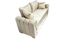 Marokkanische Sedari Modern –holz gepolstert& Beige Stoff | Maßanfertigung Luxus Sofa - Sadeqy Home