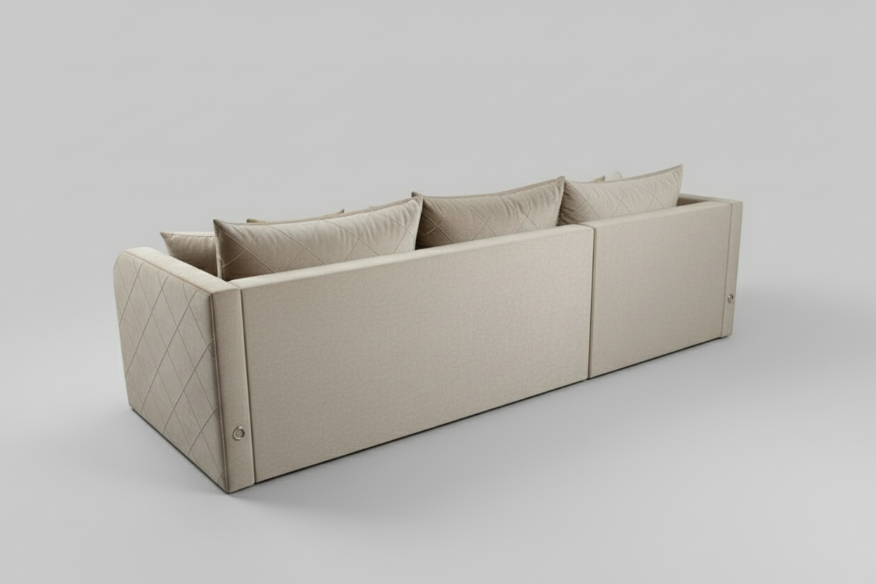 Marokkanisches Sofa nach Maß Beige – Individuelles Design & höchster Komfort - Sadeqy Home