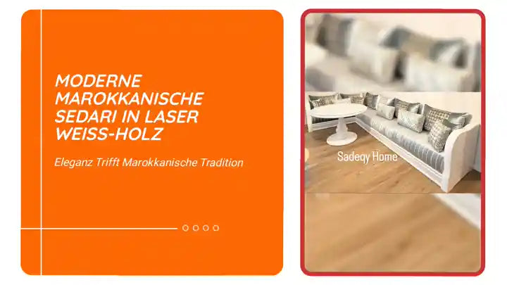 Moderne marokkanische Sedari in Laser Weiss-Holz by@Outfy