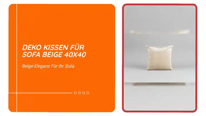 Deko kissen f&uuml;r sofa beige 40x40 by@Outfy