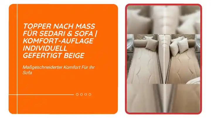 Topper nach Ma&szlig; f&uuml;r Sedari & Sofa | Komfort-Auflage individuell gefertigt Beige by@Outfy