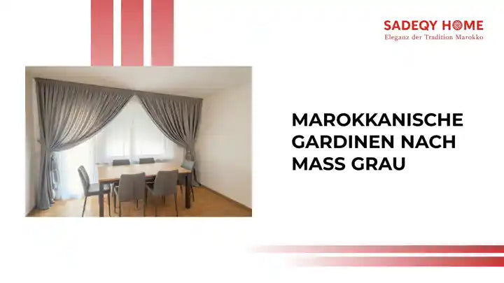 Marokkanische Gardinen nach Ma&szlig; Grau by@Outfy