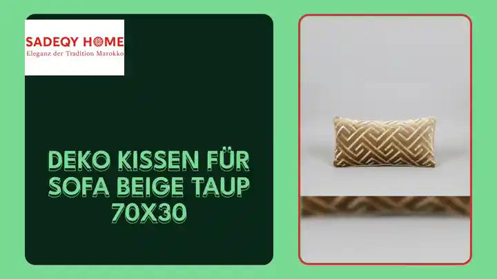 Deko kissen f&uuml;r sofa Beige Taup 70x30 by@Outfy